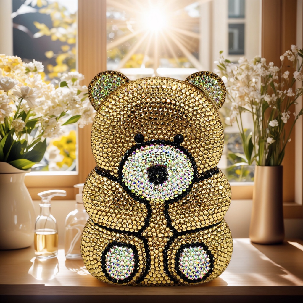 Luxury Bags Cute - Urocza torebka wieczorowa z kryształkami w
